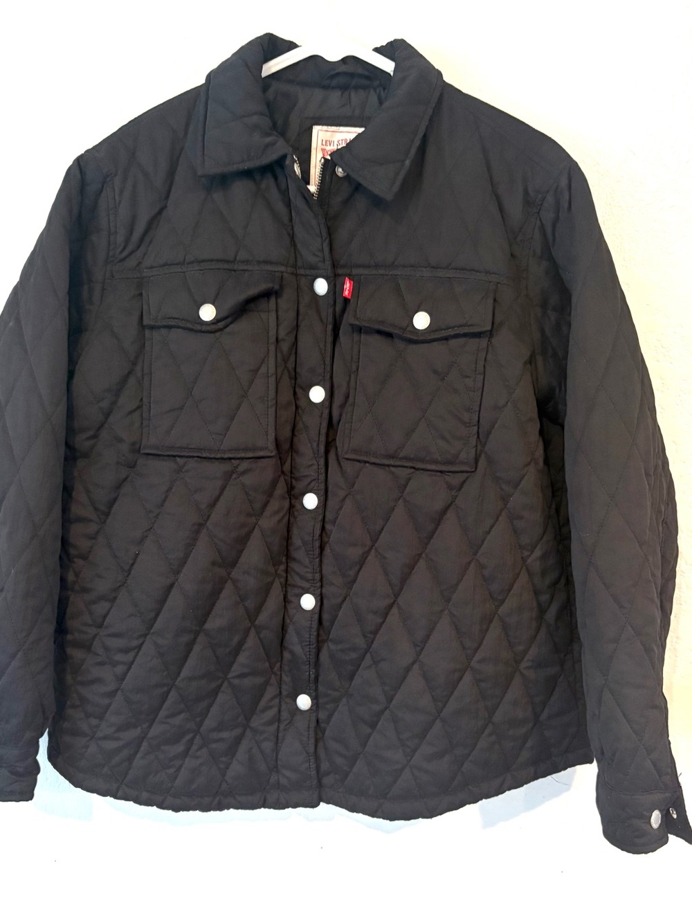 Levi's Black Quilted Snap-Front Jacket